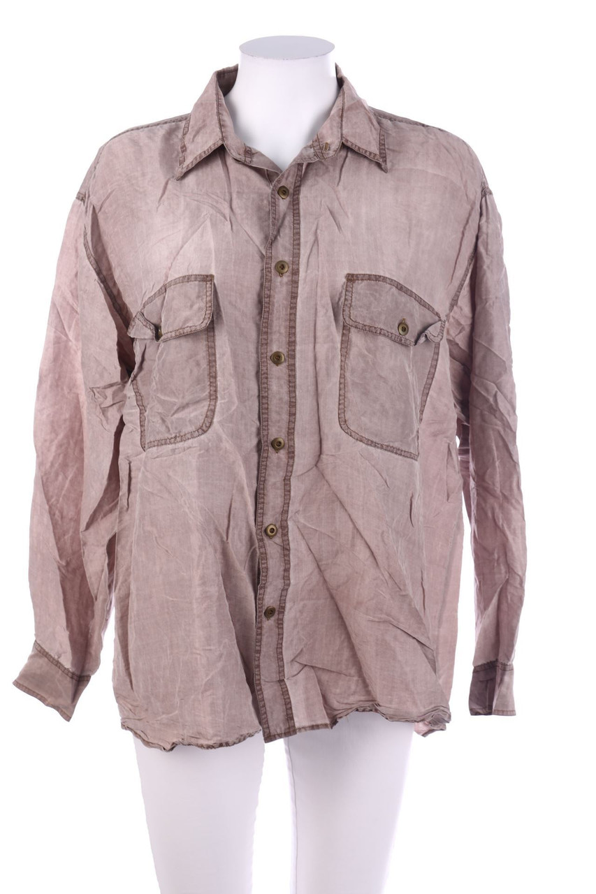 Soie Pour Soi - Hemd-Bluse aus Seide mit aufgesetzten Taschen - D 38