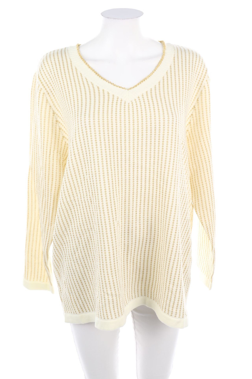 Ohne Label - Strick-Pullover mit Glitzer - D 48