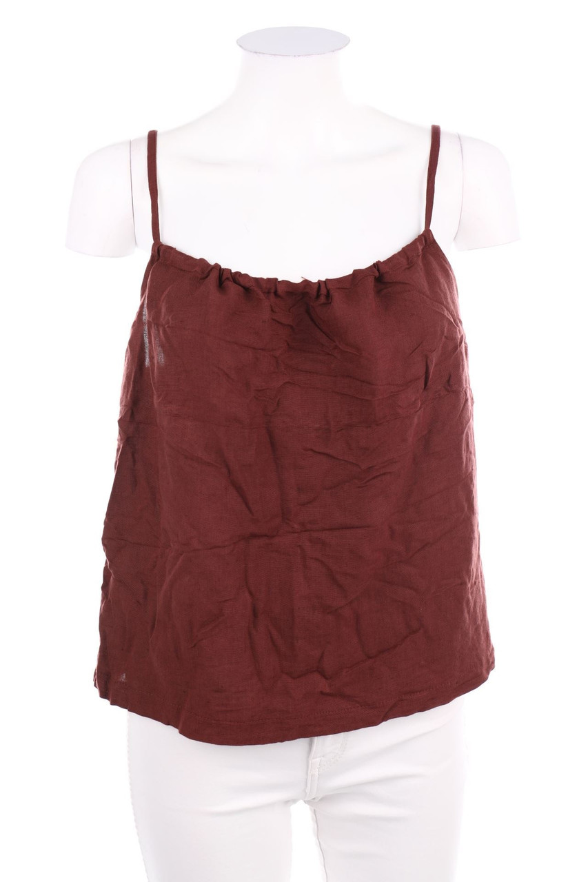 KAZARINI SWITZERLAND - Crop-Top aus Leinen-Mix - D 44