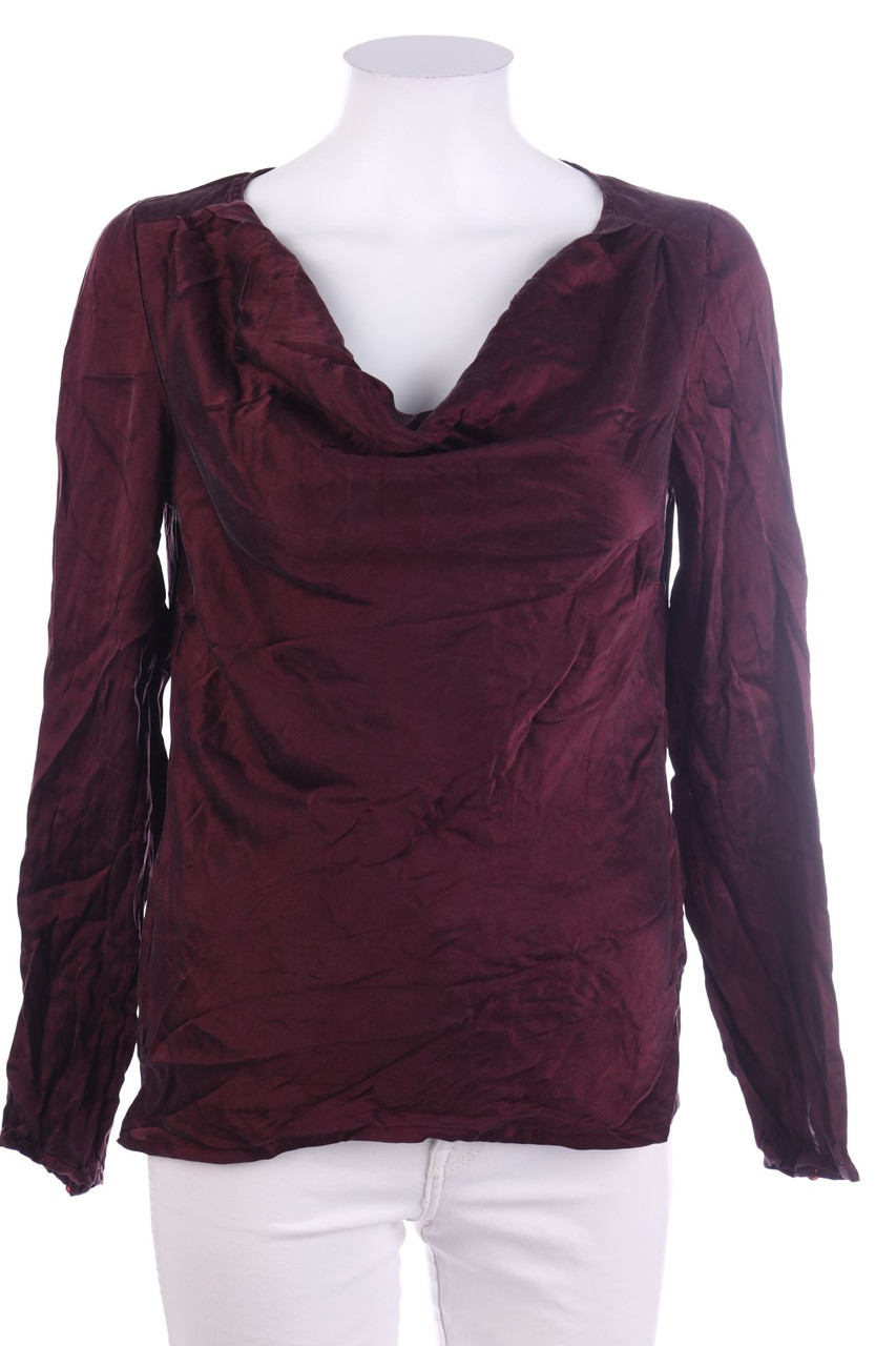 maddison - Seiden-Bluse mit Wasserfall-Ausschnitt - D 38