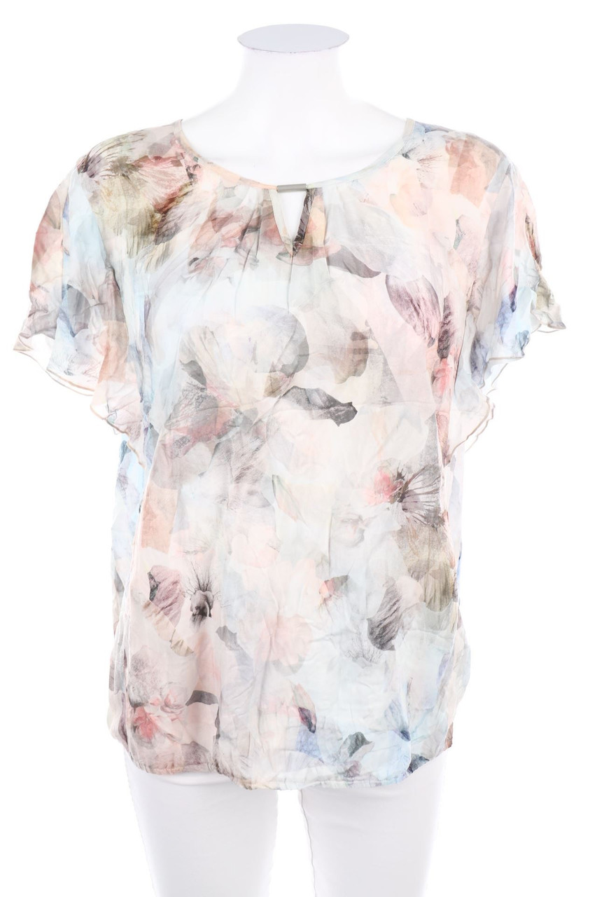 GERRY WEBER - Kurzarm-Bluse mit Print - D 38