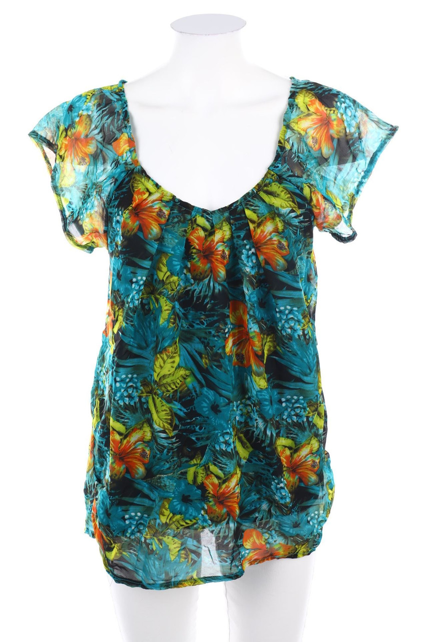 TOUT FEU TOUT FEMME - Kurzarm-Bluse mit Blumen-Print - M