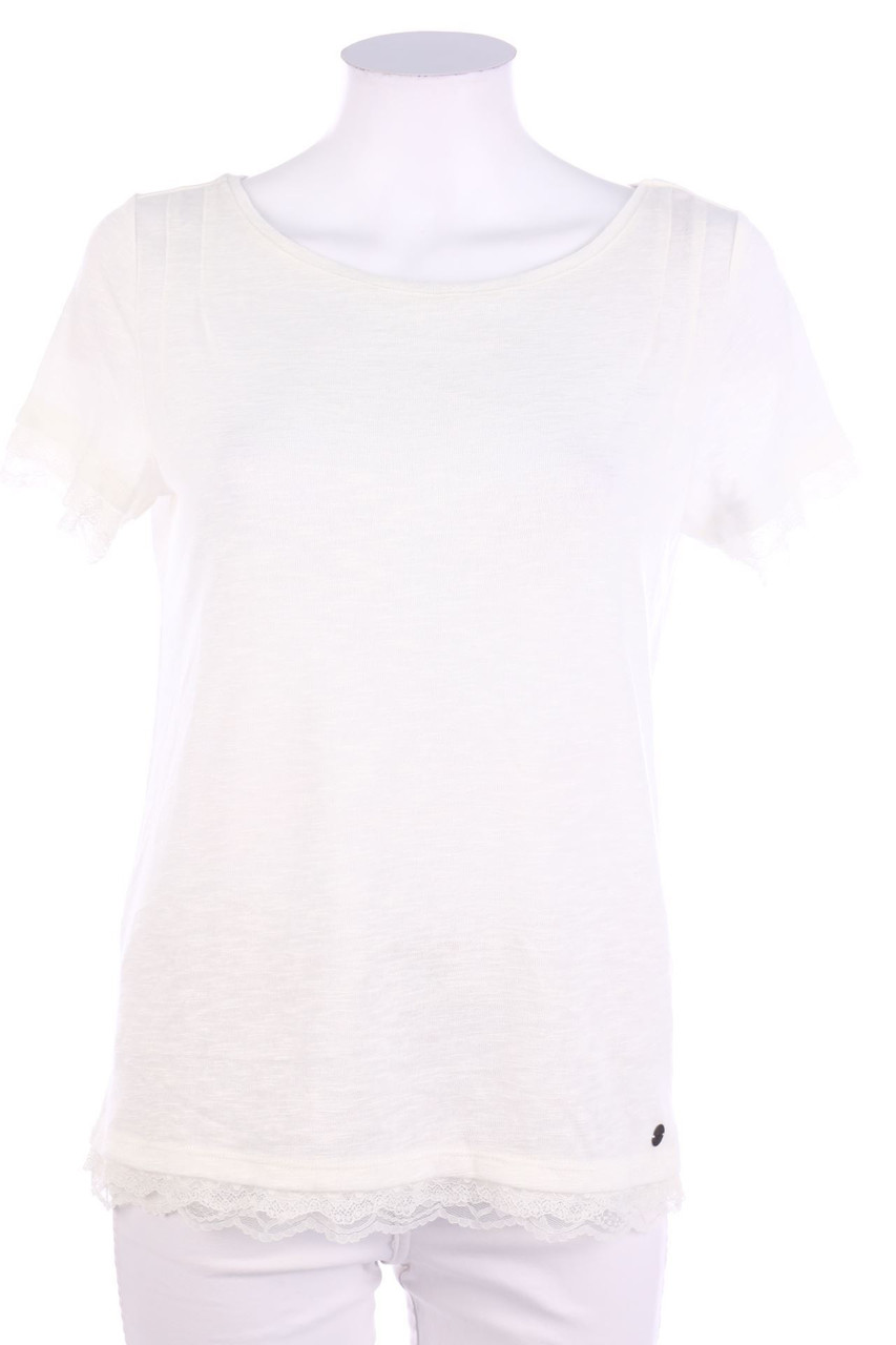 s.Oliver - Kurzarm-Shirt mit Spitze - D 38