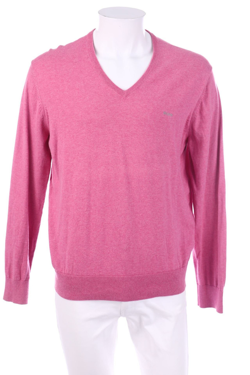 Marc O´Polo - Baumwoll-Strick-Pullover mit V-Neck - L