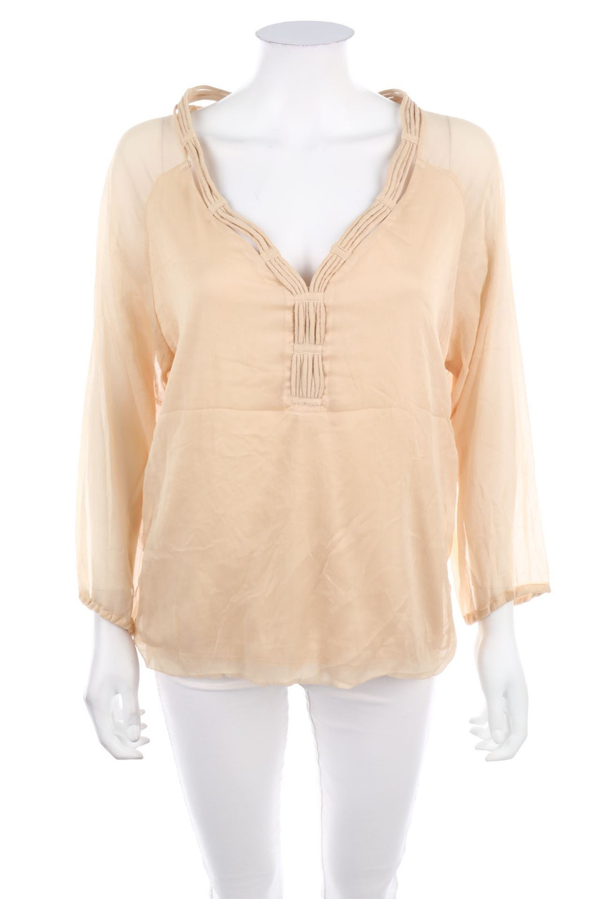 Ohne Label - Bluse mit Applikationen - D 44