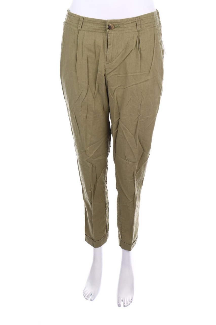 CALLIOPE - Bundfaltenhose mit Leinen - S