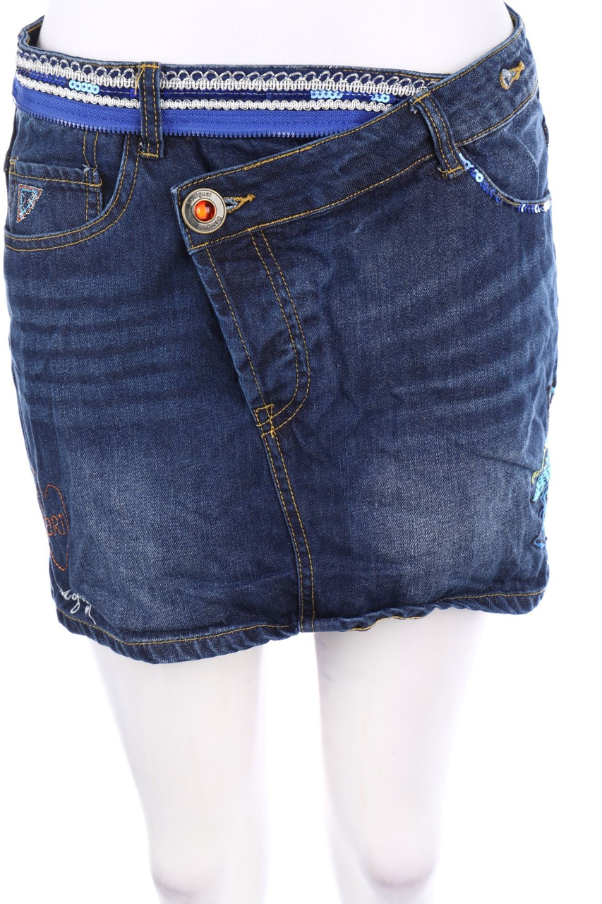 Desigual - Mini-Jeansrock - L