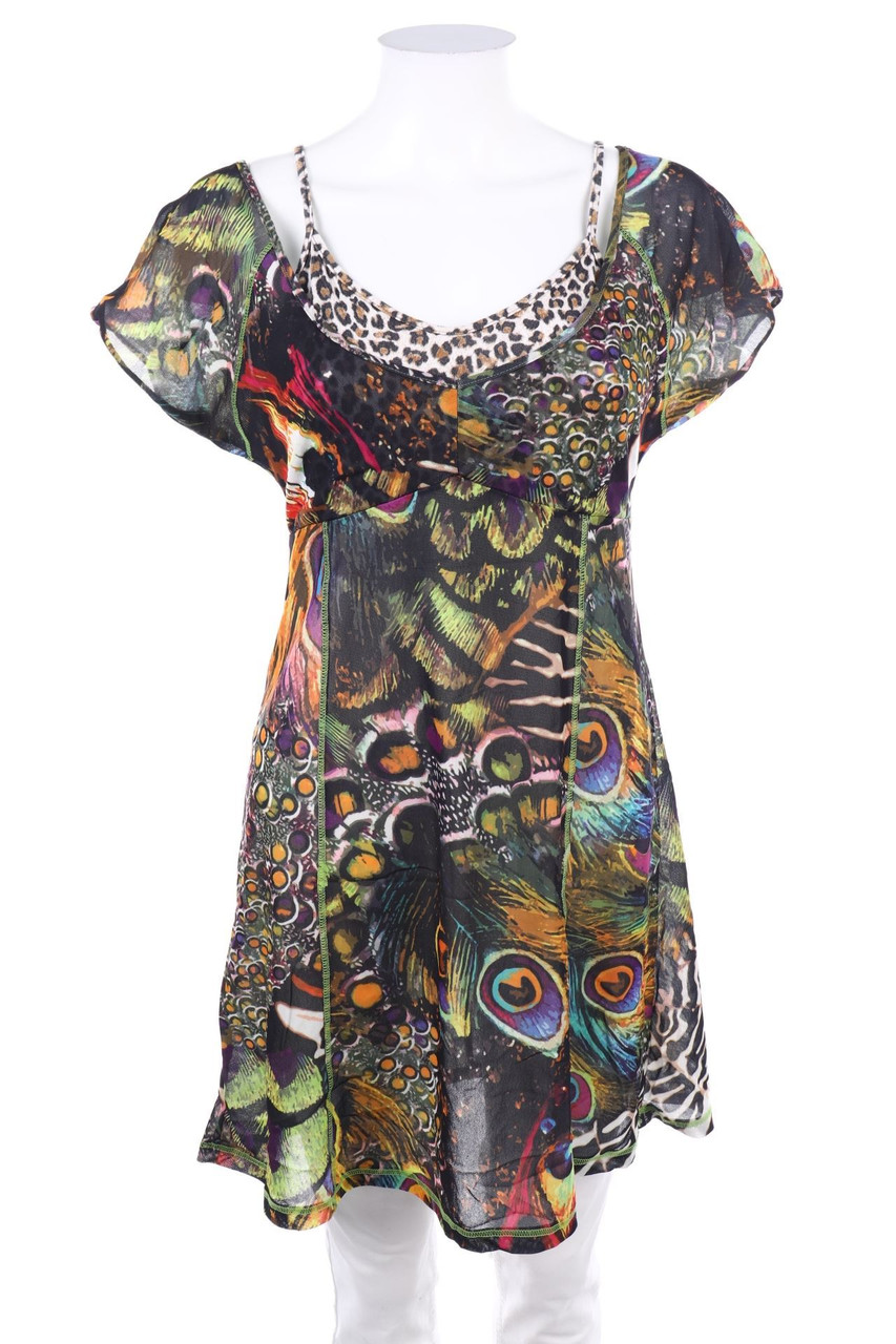 HEINE - Kurzarm-Shirt im Layer Look mit Print - M