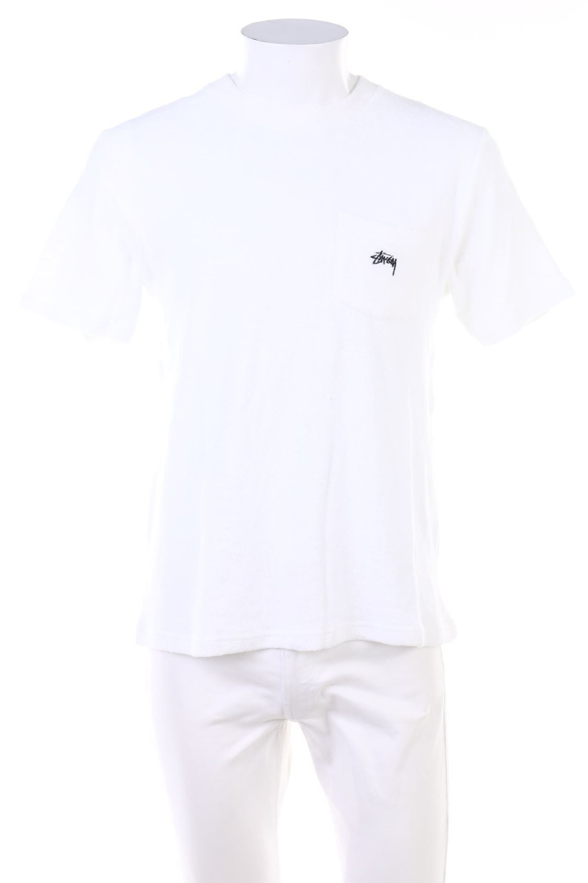 STÜSSY - T-Shirt mit Logo-Stickerei - S