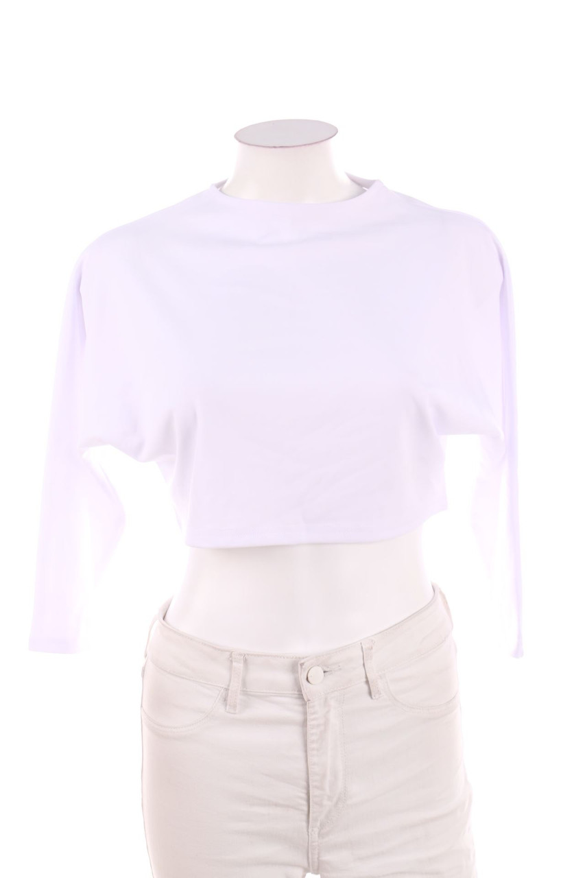 Ohne Label - Cropped-Shirt mit Batwing-Ärmeln - D 40