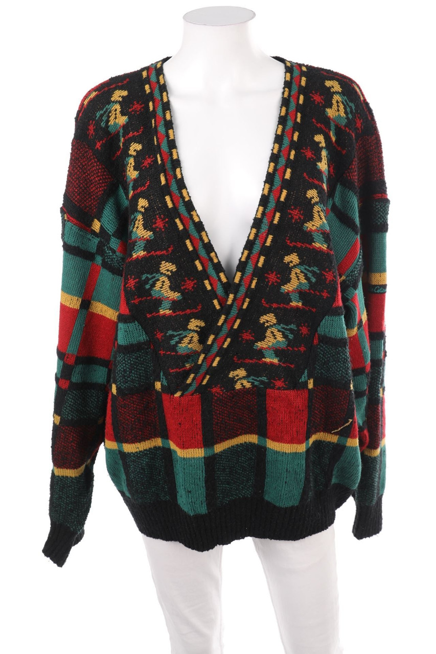 CARLO COLUCCI - Vintage-Strick-Pullover aus Schurwoll-Mix - D 56