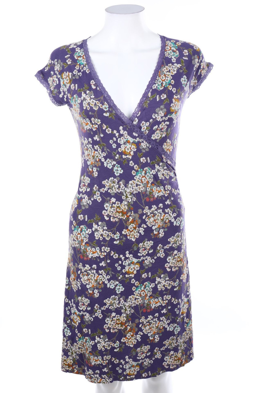 King Louie - Kleid in Wickel-Optik mit Blumen-Print - XS