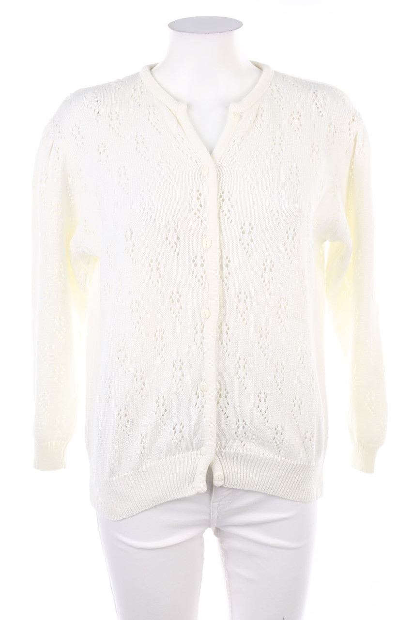 VINTAGE - Cardigan mit Lochstrick-Details - D 36-38