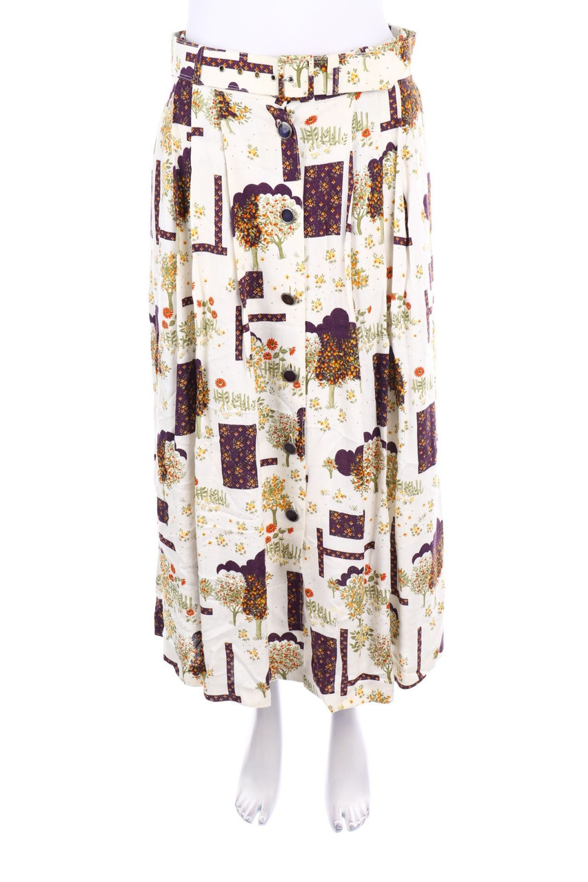 JULIUS LANG - Maxi-Trachten-Rock mit Blumen-Print - D 38