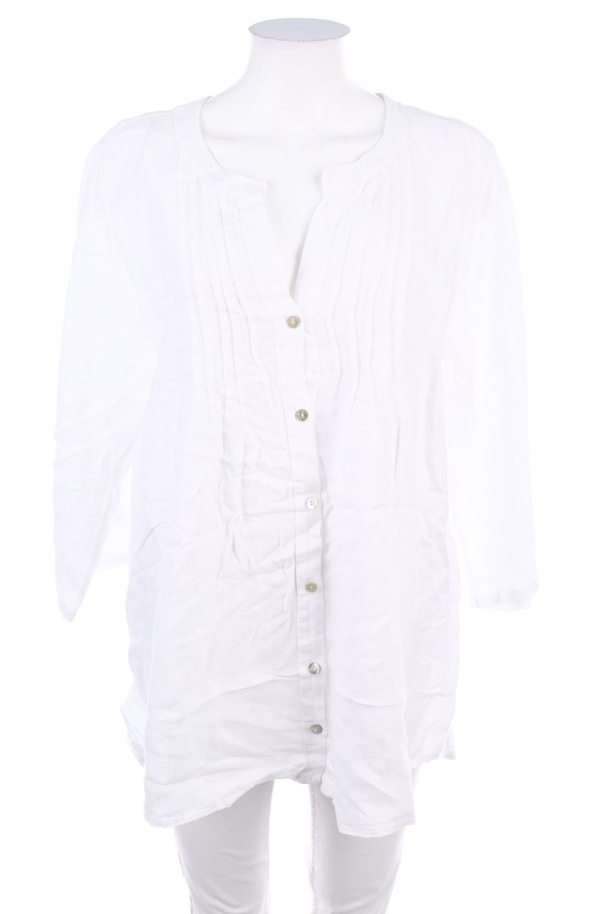 Rosemarine - Leinenbluse mit 3/4-Ärmel - D 48