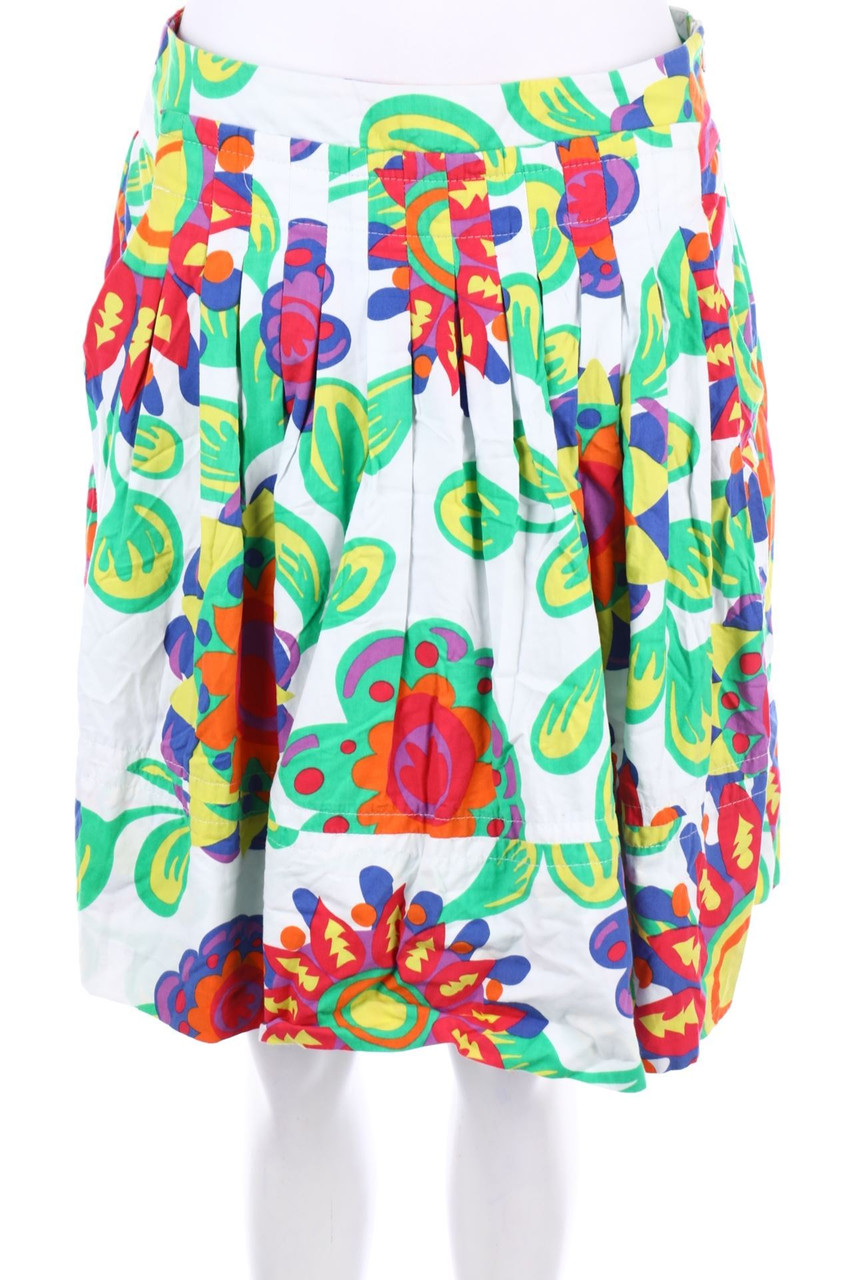 ZARA - Falten-Rock mit Blumen-Print - M