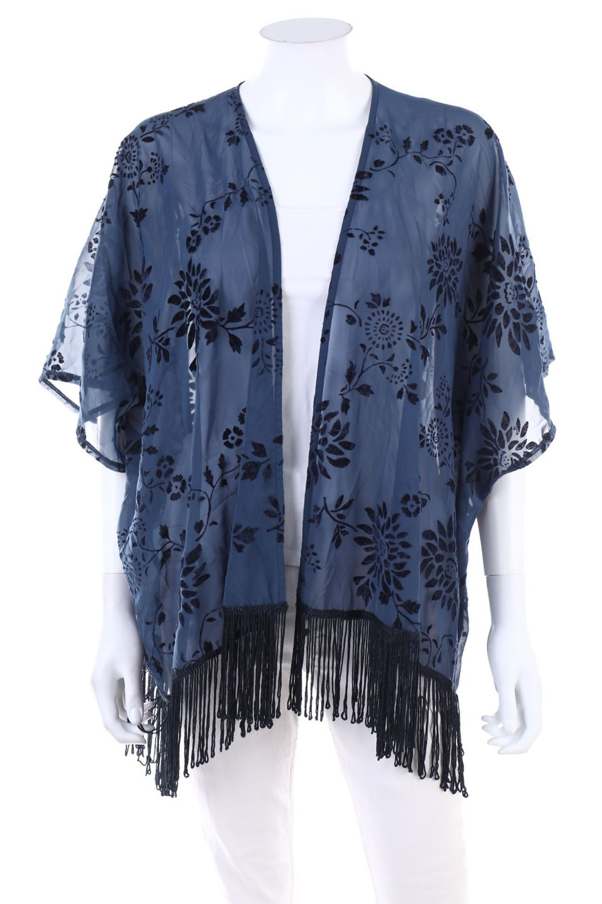 HOLLISTER - Muster-Kimono mit Fransen - ONE SIZE