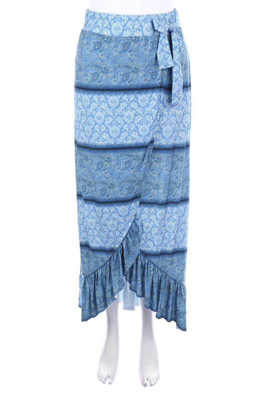 BODYFLIRT - Maxi-Rock in Wickel-Optik mit Paisley-Print - D 32-34