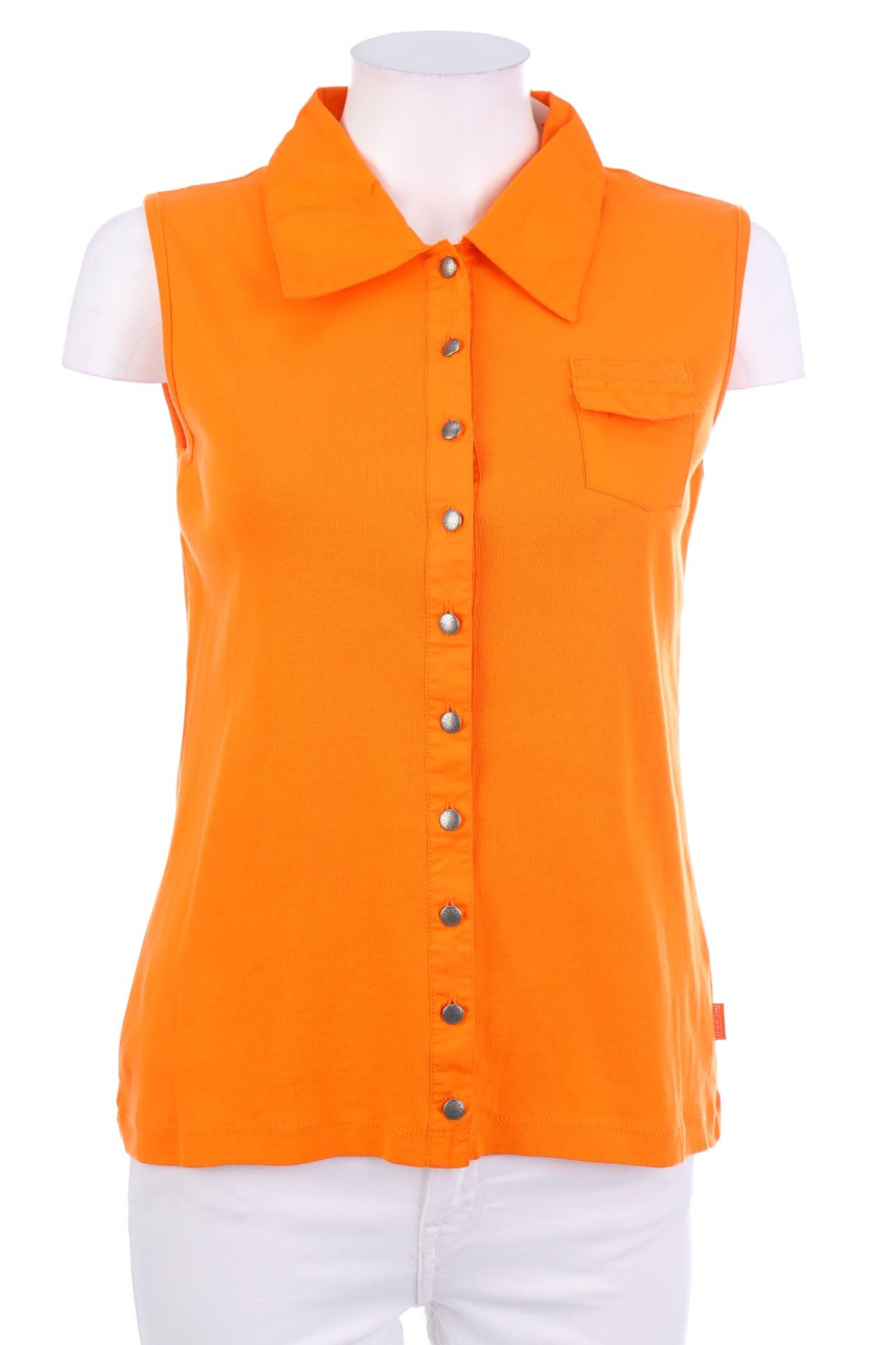 Street One - ärmelloses Polo-Shirt mit Knöpfen - L