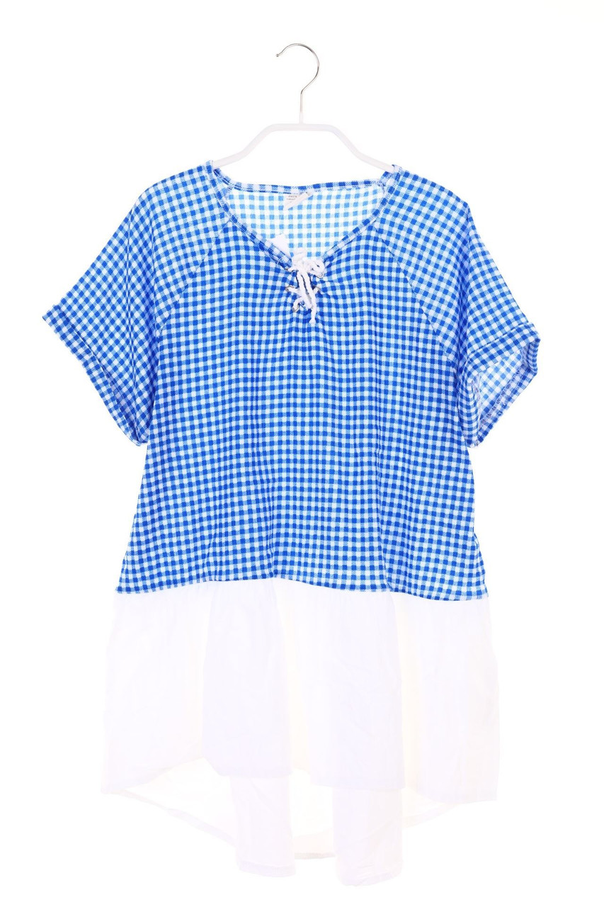 ZARA - Oversize-Bluse mit Karo-Muster - 152