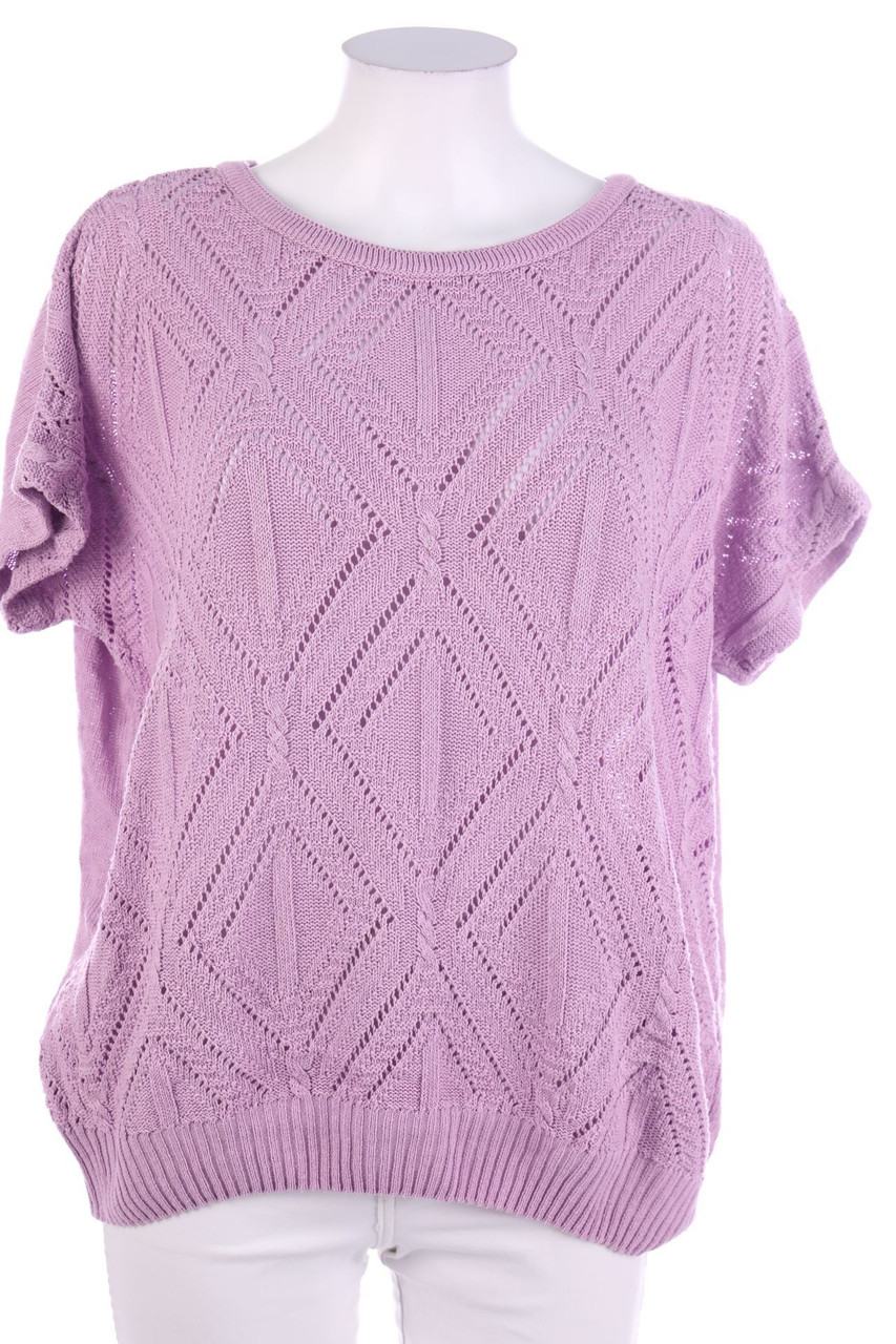 VINTAGE - Strick-Pullover mit Leinen - D 48