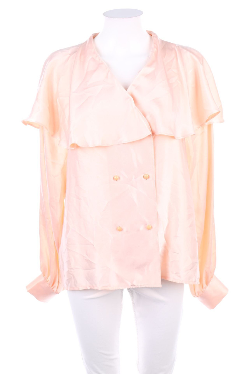 solange mondor - Satin-Volant-Bluse - D 42