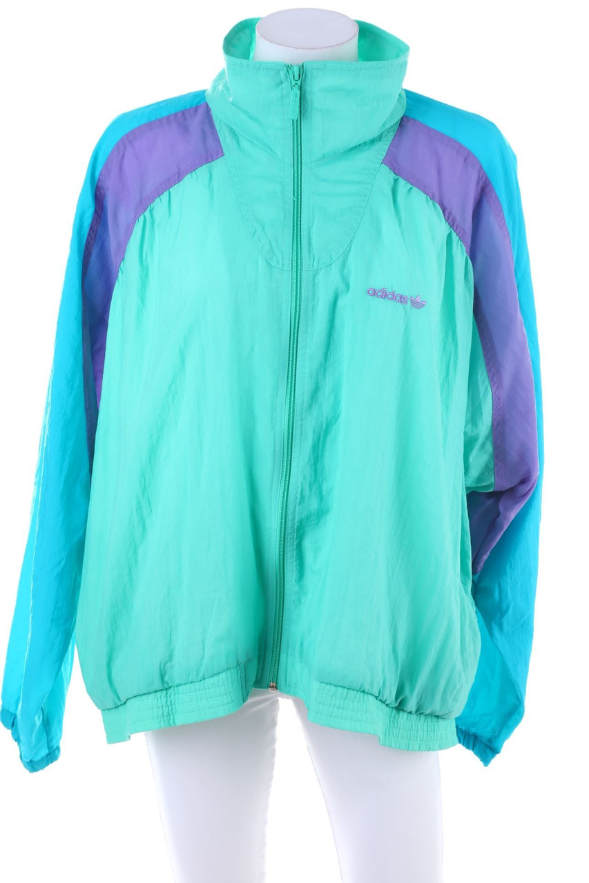 adidas - Vintage-Trainingsjacke mit Logo-Stickerei - D 46