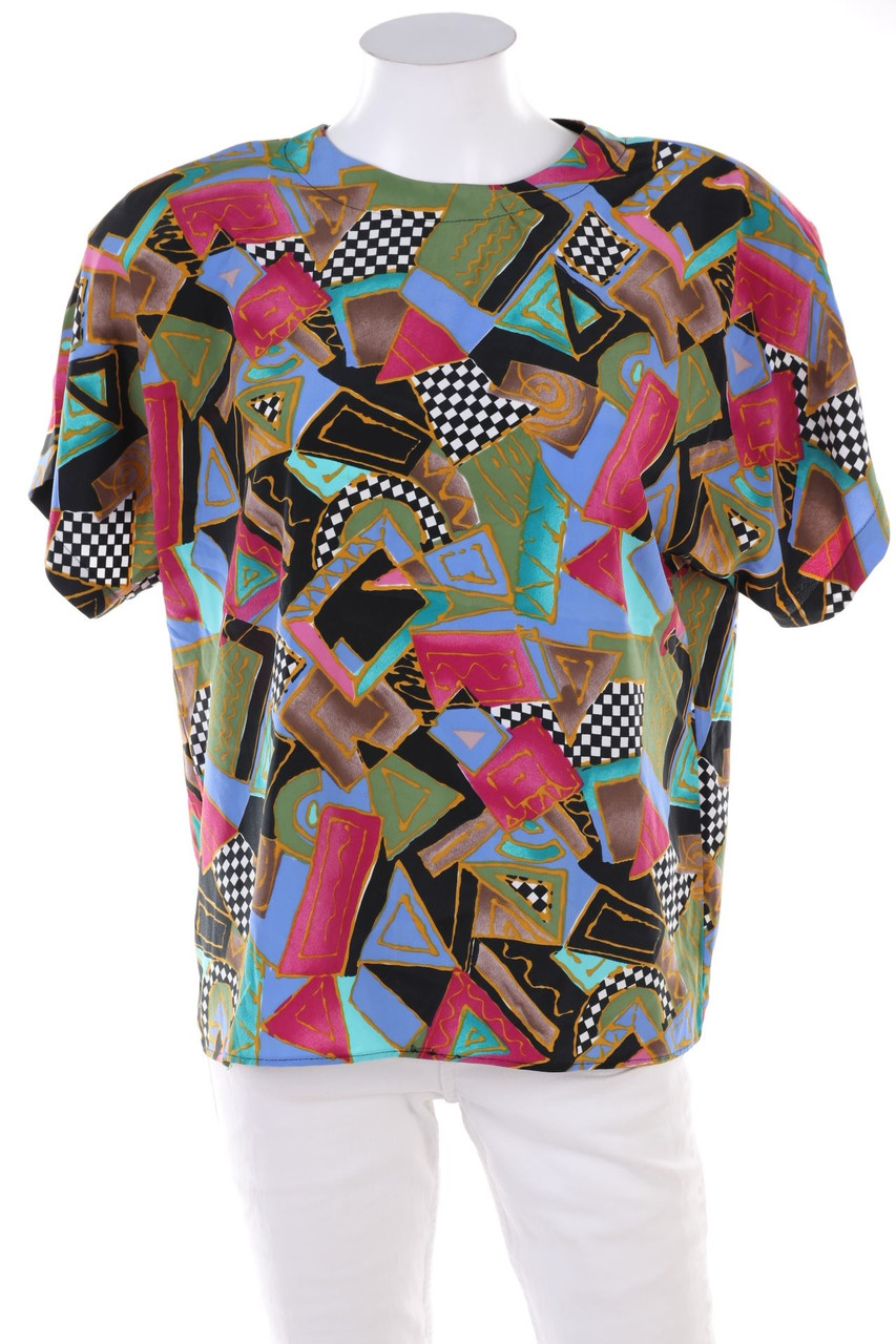 Renaissance Sportswear - Kurzarm-Bluse mit Print - M