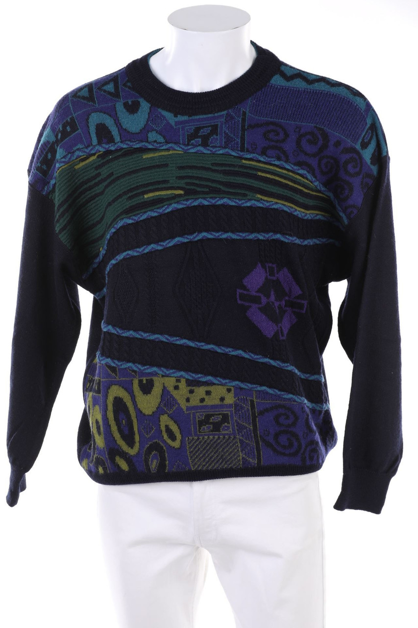Tessitore - Muster-Pullover aus Woll-Mix mit Alpaka - 54