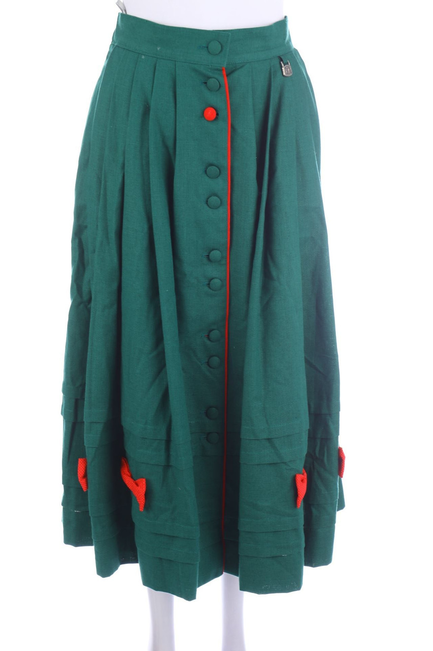 HAMMERSCHMID - Maxi-Trachten-Rock mit Leinen - D 40