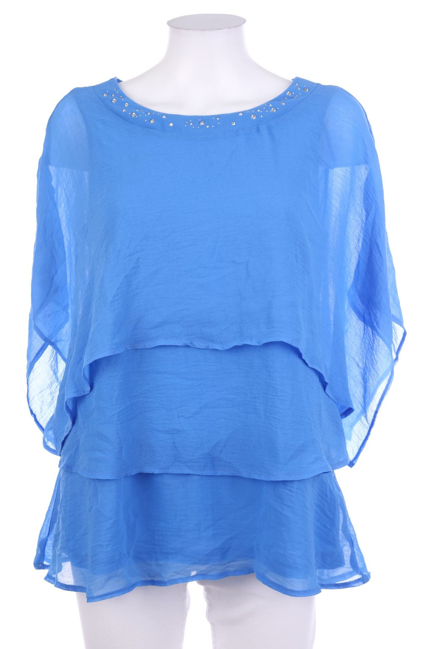 C&A - Kurzarm-Bluse mit Strass-Steinen - M