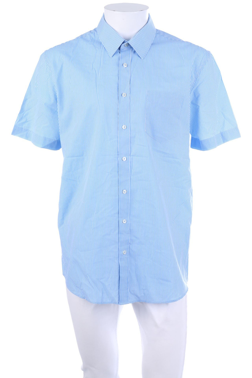 C&A - gestreiftes Kurzarm-Hemd - L