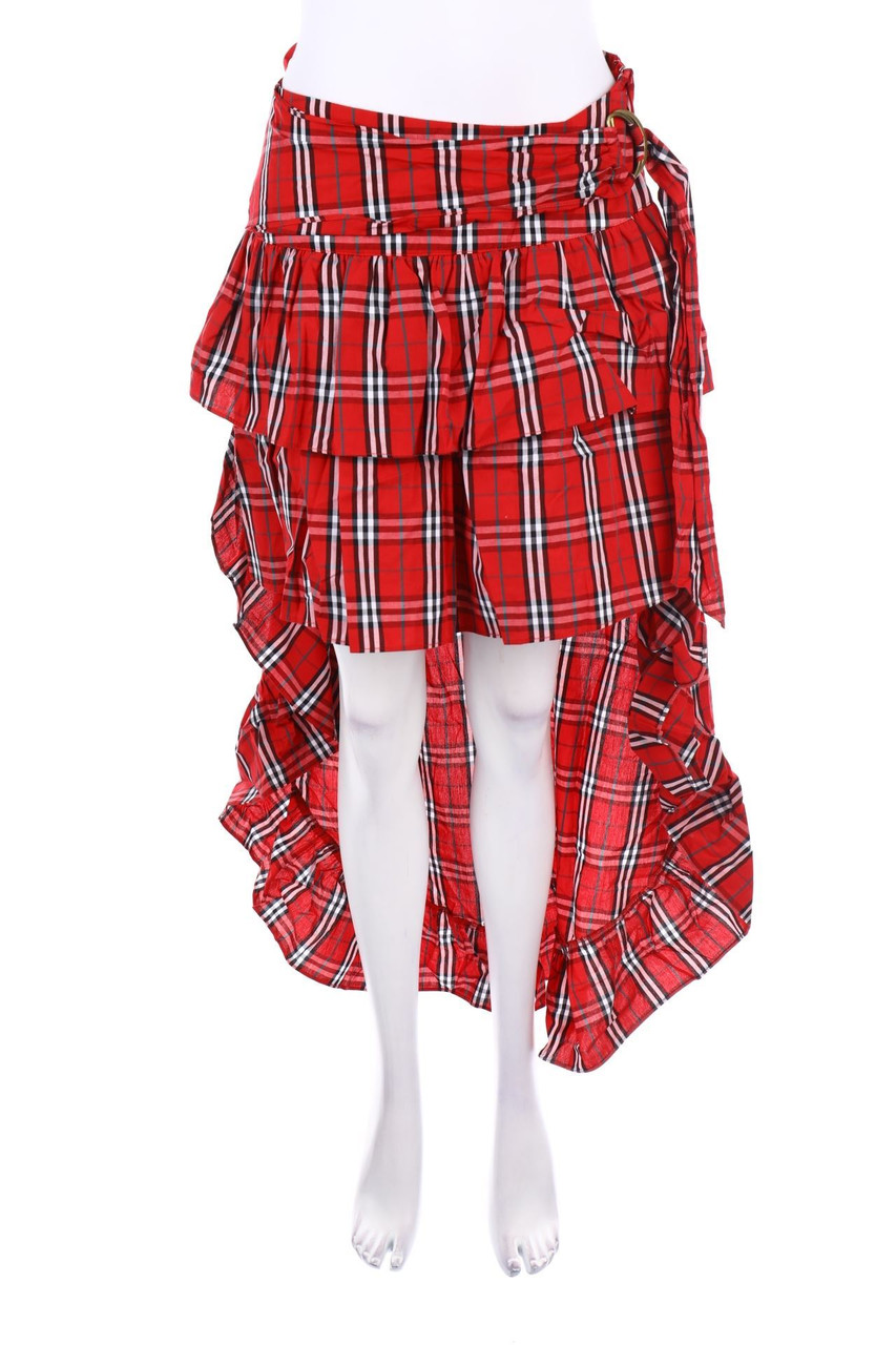 SILVIAN HEACH - Vokuhila-Tartan-Rock mit Volants - S