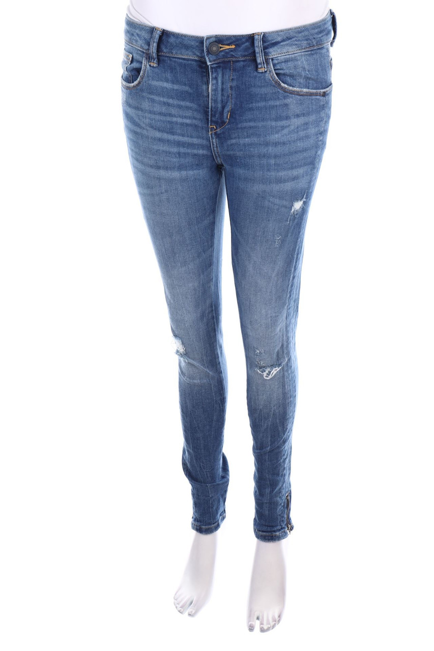 ZARA DENIM - Distressed Skinny-Jeans - M