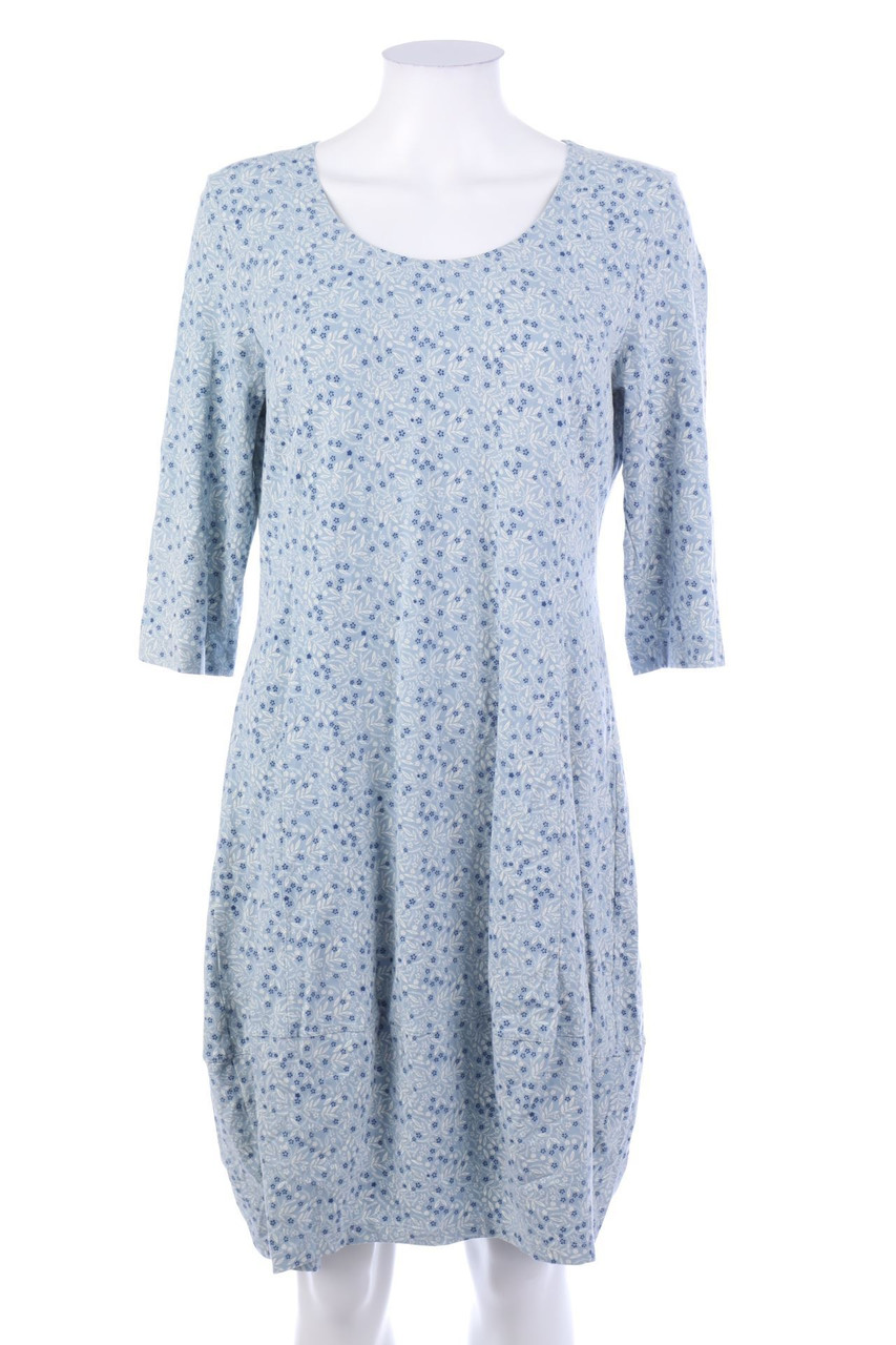 Ohne Label - Jersey-Kleid mit floralem Muster - M