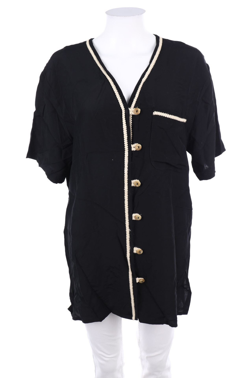 Betty Barclay - Kurzarm-Bluse mit Applikationen - XXL