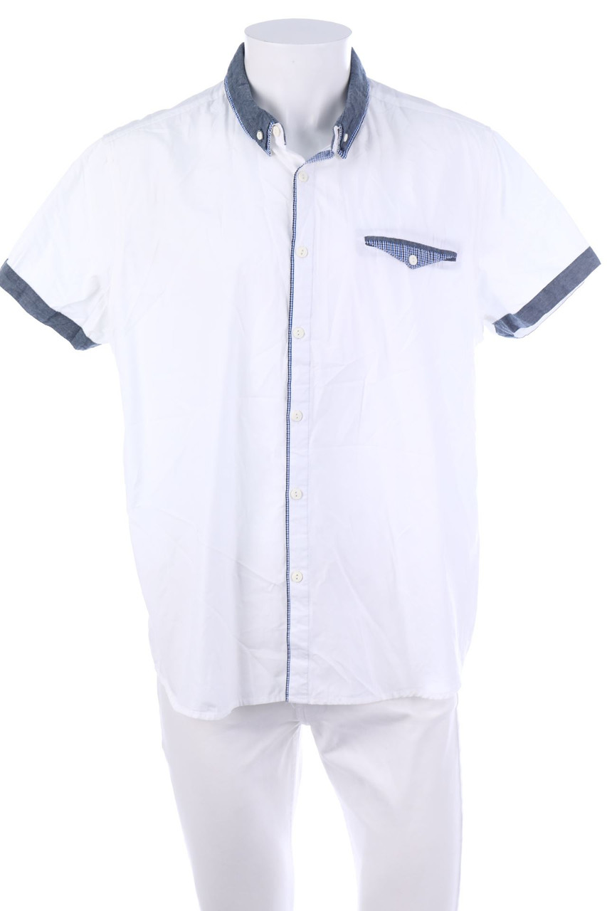 CEDARWOOD STATE - Baumwoll-Kurzarm-Hemd mit Button-down-Kragen - 2XL