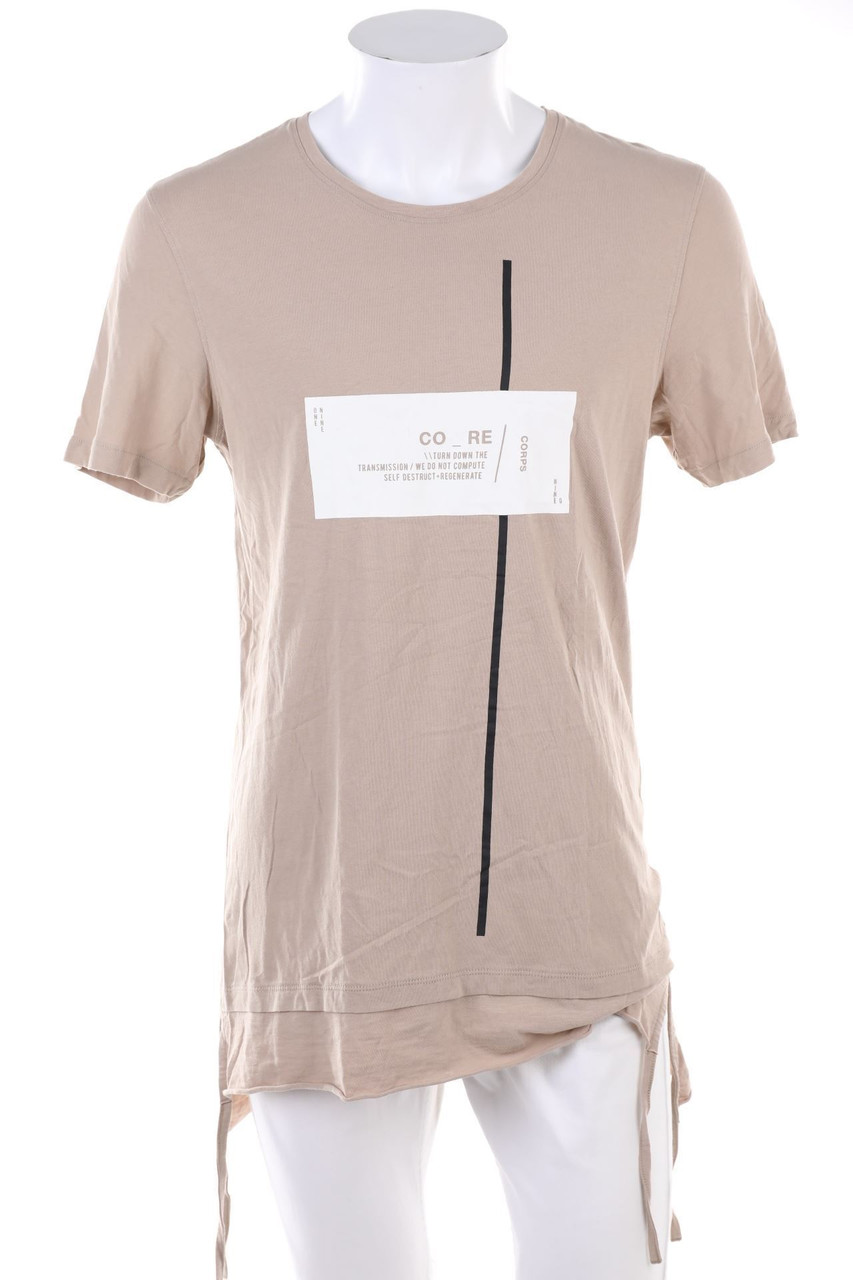 JACK & JONES - T-Shirt im Layer Look mit Print - L