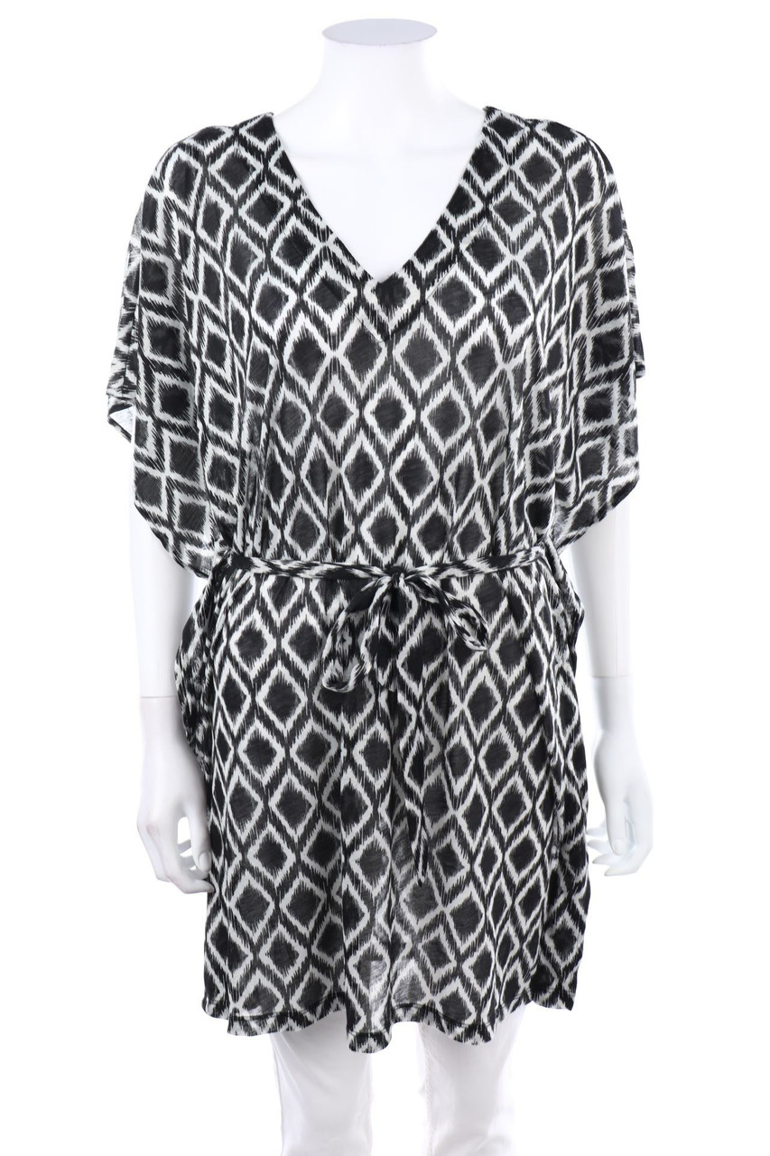 H&M - Strand-Tunika-Bluse mit Geo-Print - M