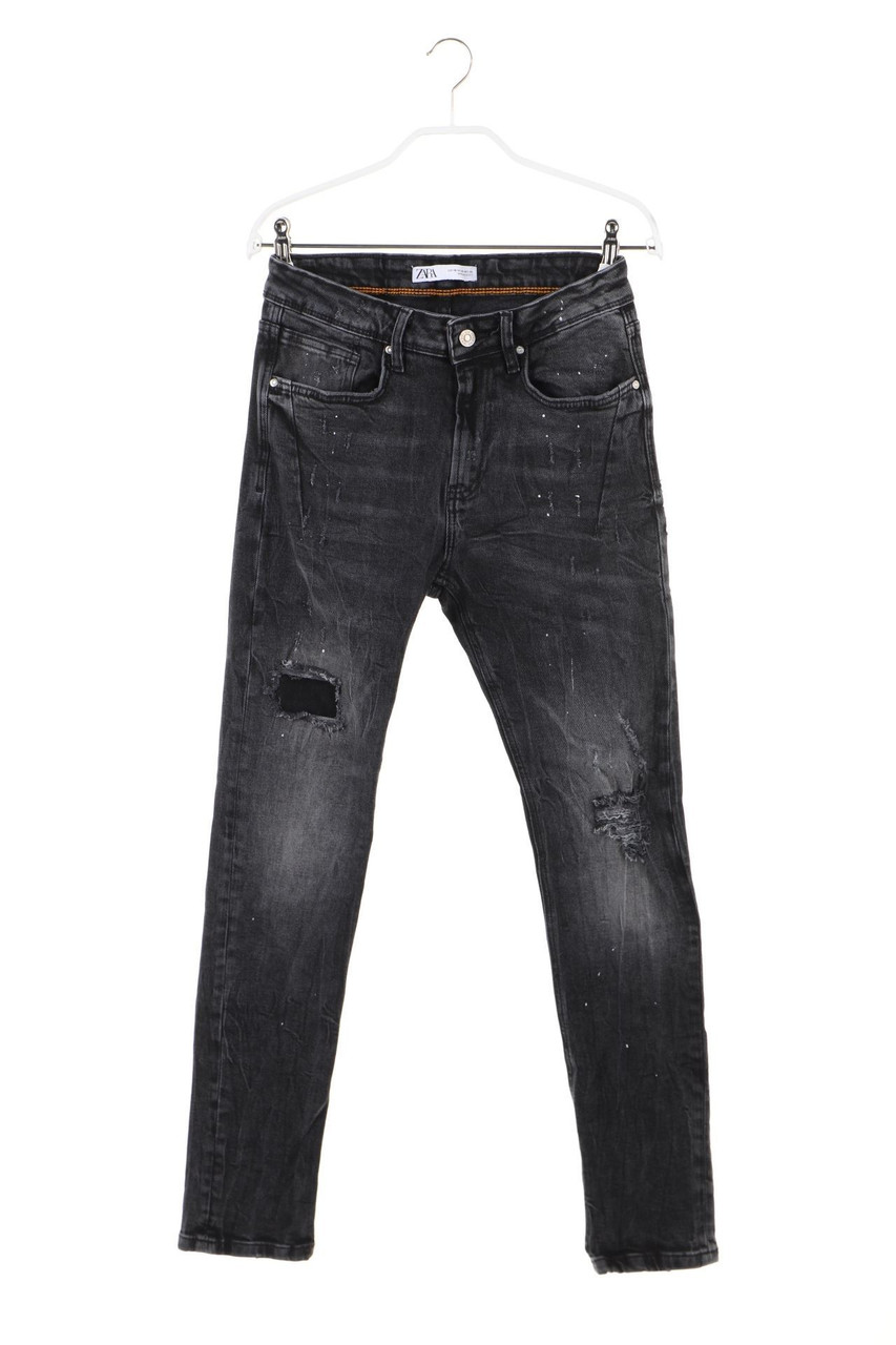 ZARA - Destroyed Skinny-Jeans mit Print - W30