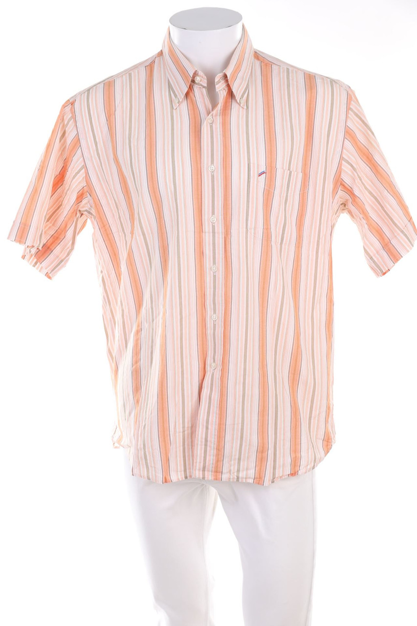 DANIEL HECHTER PARIS - gestreiftes Kurzarm-Hemd - L