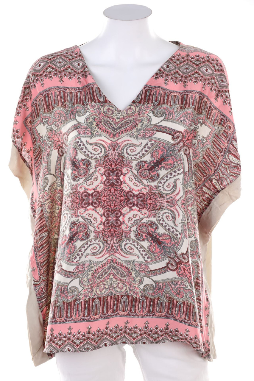 CAMAÏEU - Kurzarm-Bluse mit Paisley-Print - L