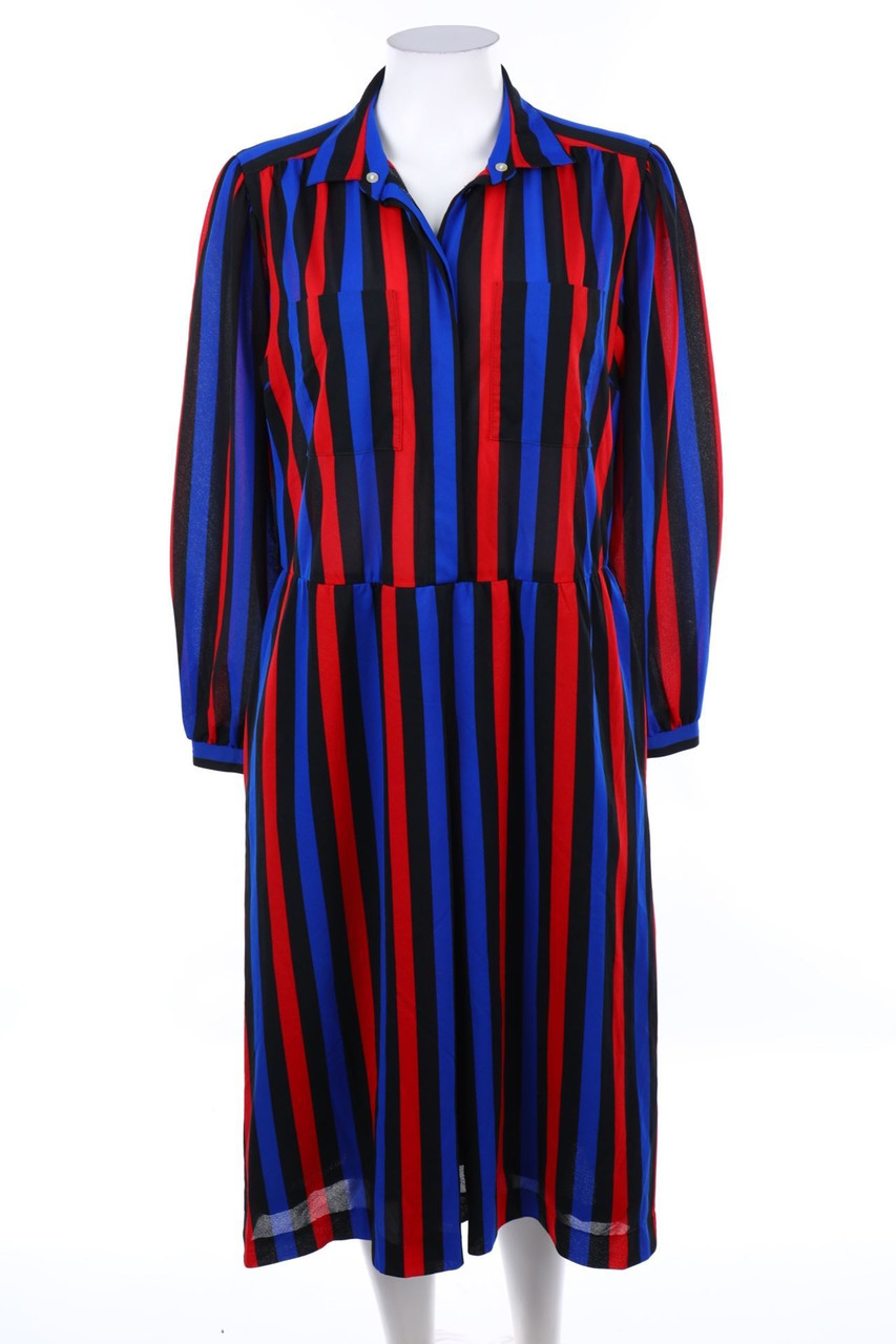 VINTAGE - Kleid mit Streifen - L