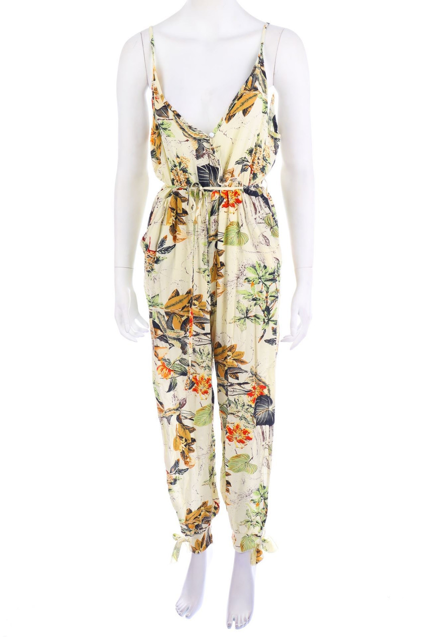 Ohne Label - Jumpsuit mit Blumen-Print - XL