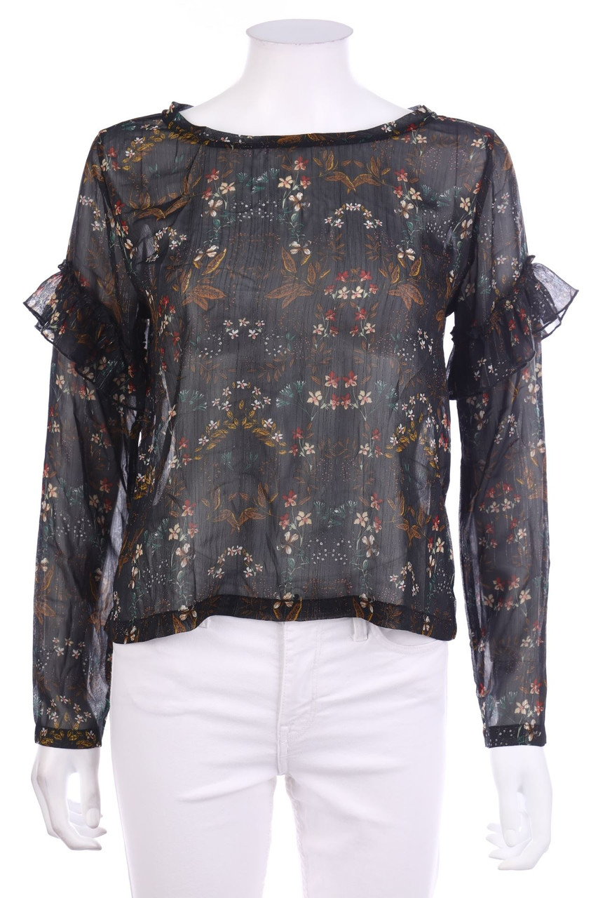 YES OR NO - Chiffon-Bluse mit Volants - S