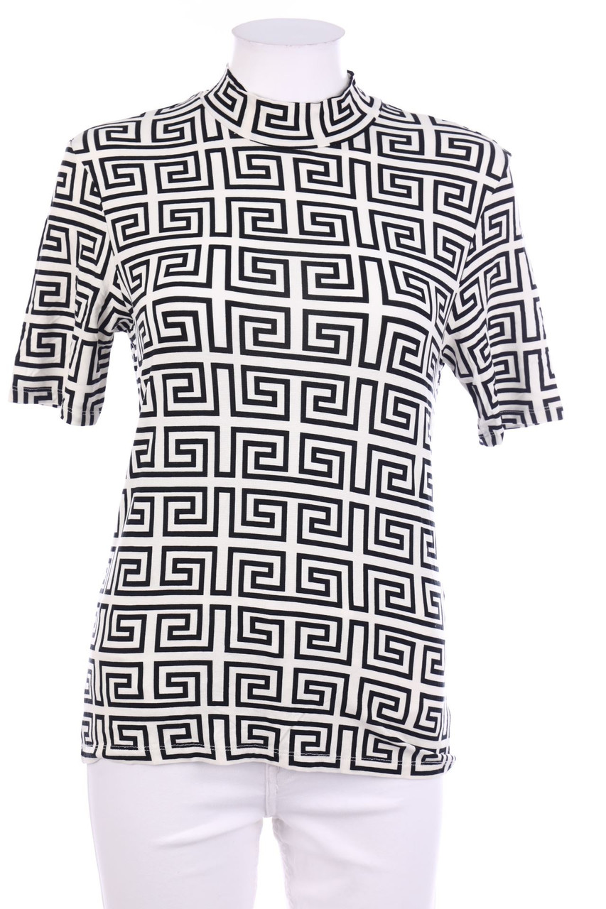 AMISU - Kurzarm-Shirt mit Muster - L