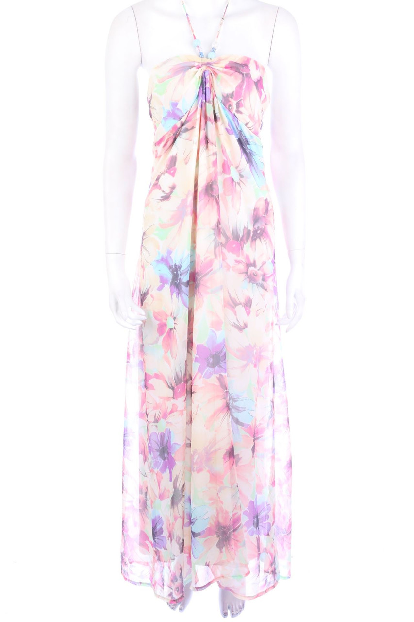 orsay - Neckholder-Maxi-Kleid mit Blumen-Print - L