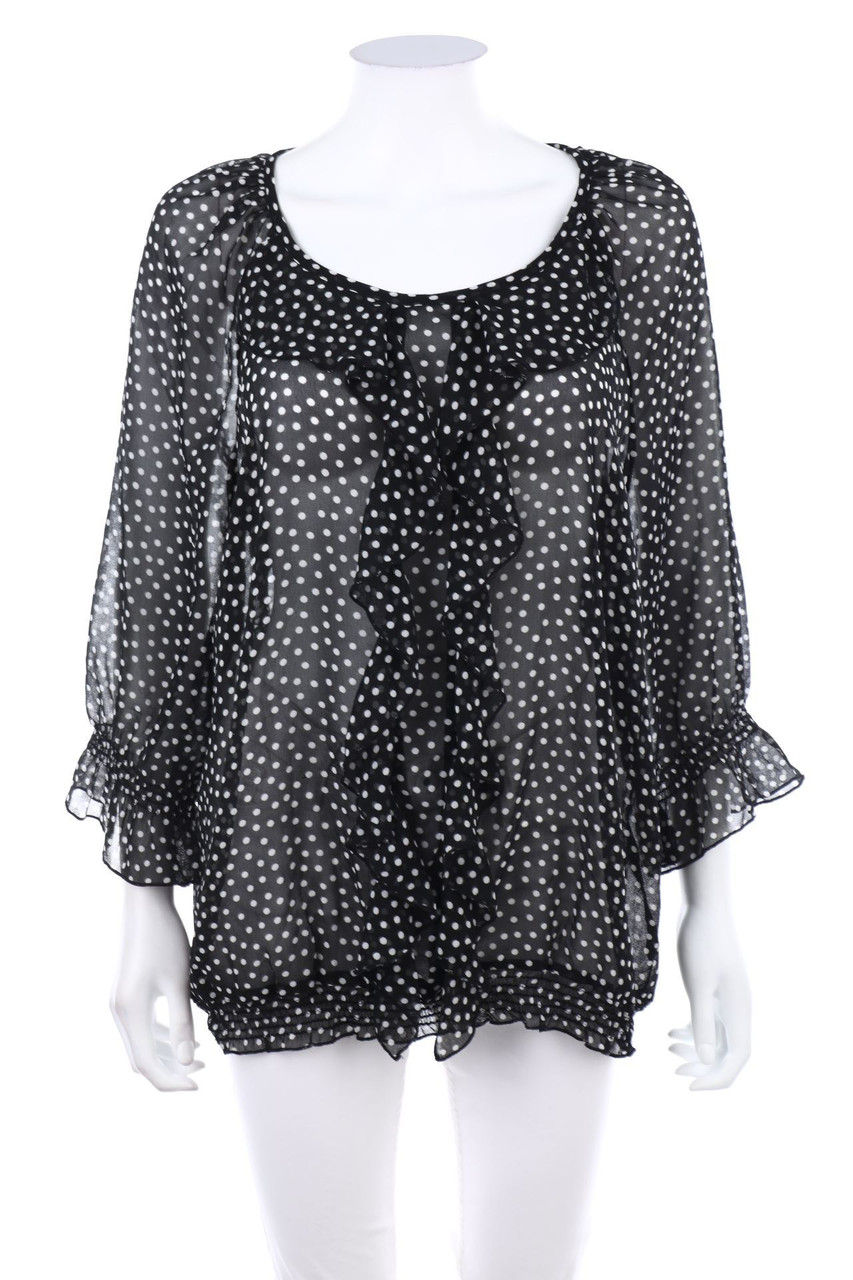 vivance collection - Chiffon-Bluse mit 3/4-Ärmel - L