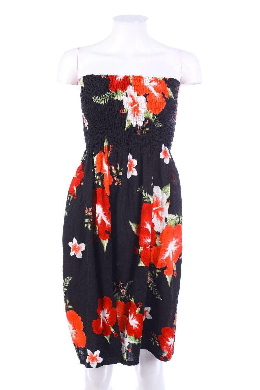 Ohne Label - Kleid mit Blumen-Print - S