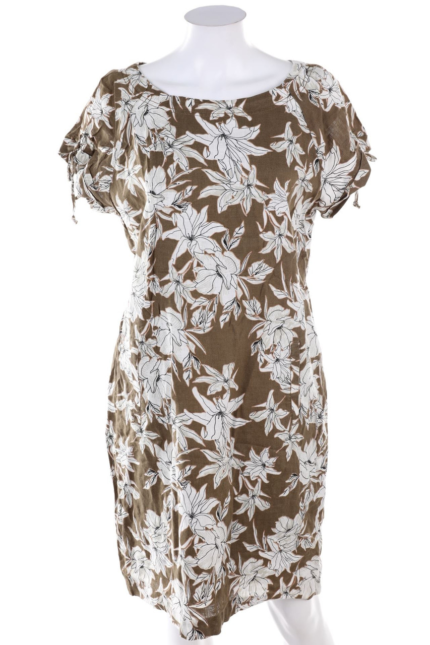 maddison - Leinenkleid mit Blumen-Print - D 44